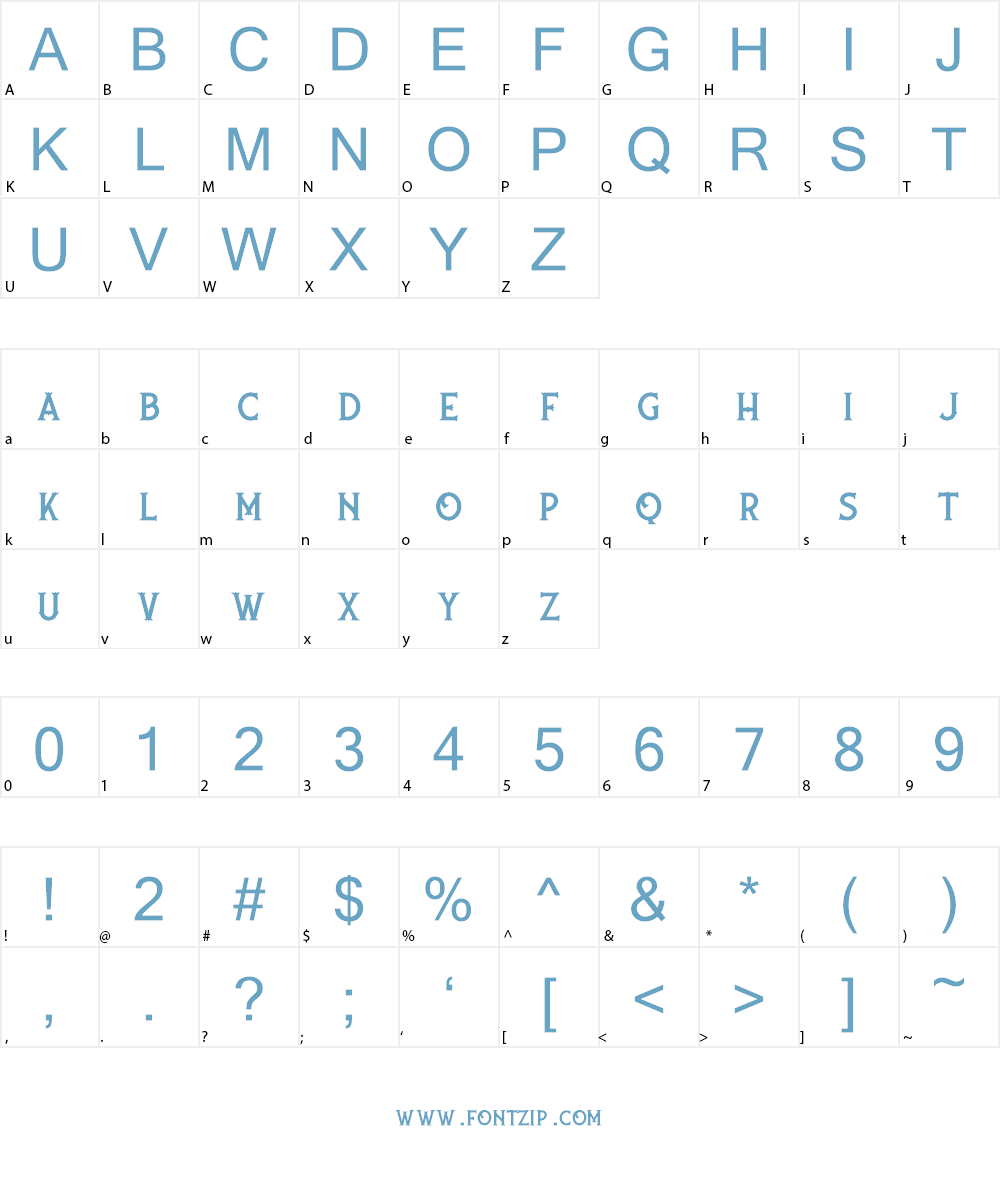 nufced DEMO Font Character